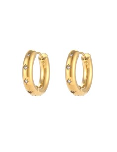 Pendientes de Acero Inox. (bañado en Oro 18K). Regala Caprichos Laura