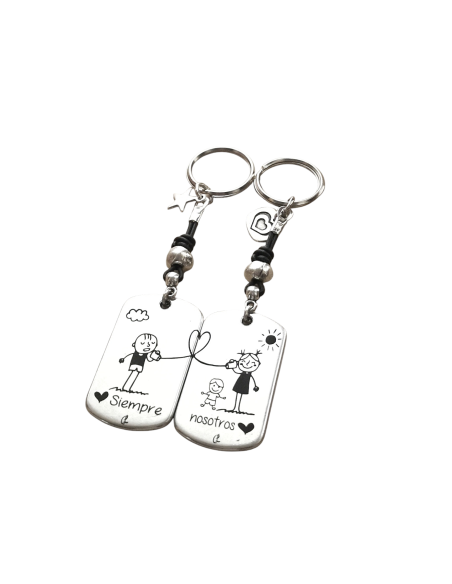 Pareja de llaveros “Siempre nosotros” | Caprichos Laura