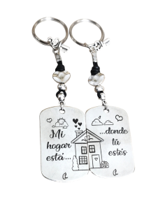 Pareja de llaveros “Hogar” | Caprichos Laura