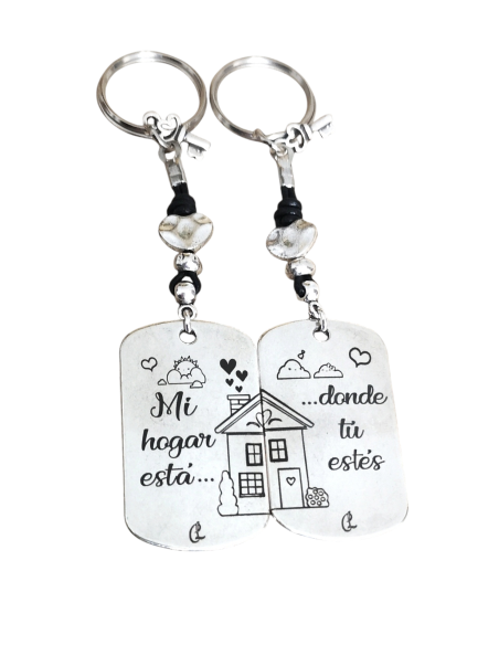 Pareja de llaveros “Hogar” | Caprichos Laura