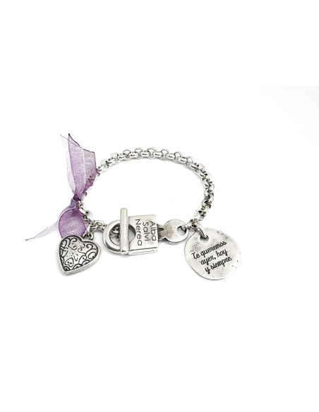 Pulsera Candado en zamak con charms | Caprichos Laura