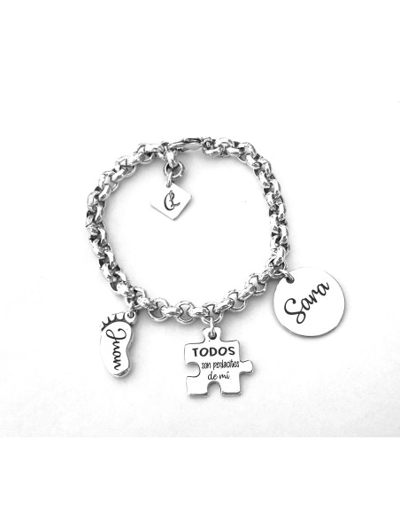 Pulsera Mis Tesoros en zamak con charms | Caprichos Laura