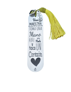 Marcapáginas "Una maestra abre una mente y toca un corazón" | Capricho