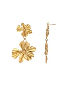 Pendientes de Acero Inox. (bañado en Oro 18K). Regala Caprichos Laura