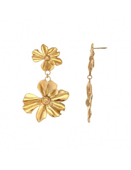 Pendientes de Acero Inox. (bañado en Oro 18K). Regala Caprichos Laura