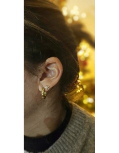 Pendientes de Acero Inox. (bañado en Oro 18K). Regala Caprichos Laura 2