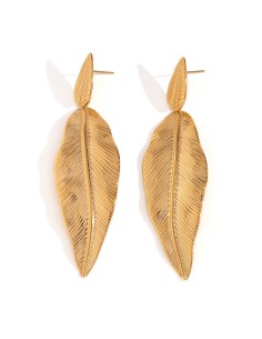 Pendientes de Acero Inox. (bañado en Oro 18K). Regala Caprichos Laura