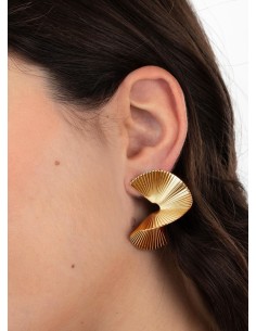 Pendientes de Acero Inox. (bañado en Oro 18K). Regala Caprichos Laura 2