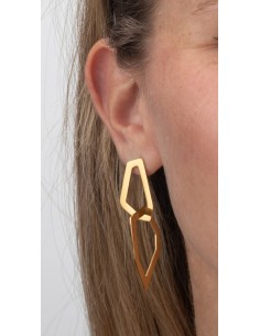 Pendientes de Acero Inox. (bañado en Oro 18K). Regala Caprichos Laura 2