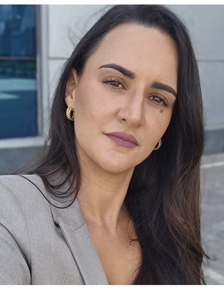 Pendientes de Acero Inox. (bañado en Oro 18K). Regala Caprichos Laura