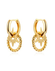 Pendientes de Plata bañado en Oro 18K. Regala Caprichos Laura