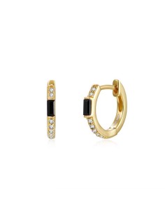 Pendientes de aro en plata y oro 18K - Elegancia y estilo único