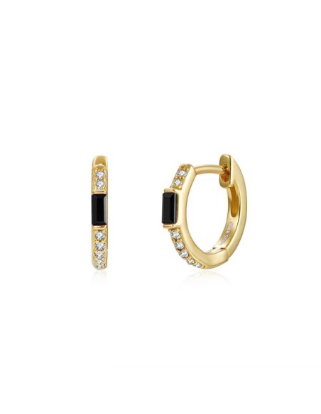 Pendientes de aro en plata y oro 18K - Elegancia y estilo único